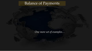 One more set of examples…
Balance of Payments
 