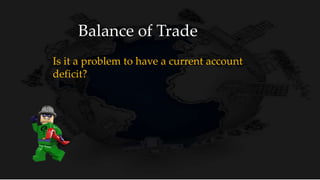 Balance of Trade
Is it a problem to have a current account
deficit?
 