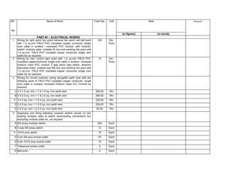 Bill of quantities for civil and electrical work for swimming pool | PDF