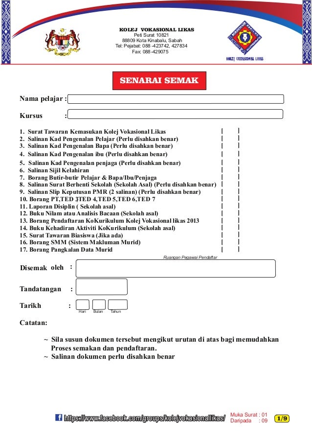 Borang Permohonan Kolej Vokasional 2019 - MOshims: Borang Jpj L8 2019 / 0 ratings0% found this document useful (0 votes).