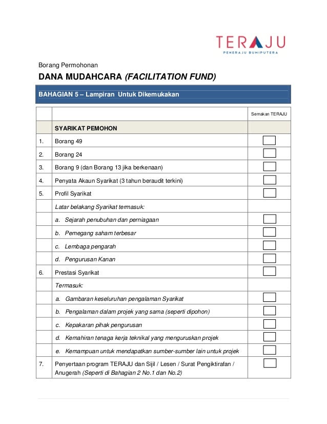 Borang Dana Mudah Cara1