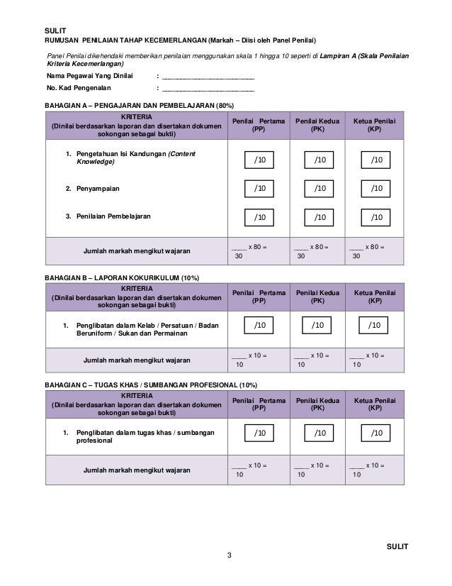 Borang kategori 1a guru