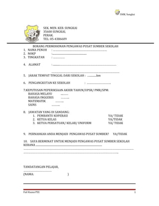 Borang Pengawas Pss