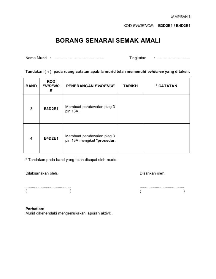 Borang senarai semak
