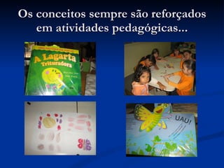 Os conceitos sempre são reforçados em atividades pedagógicas... 