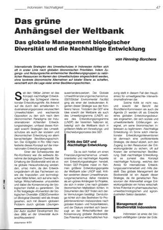 Globales Biodiversitaetsmanagement