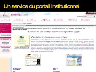 Un service du portail institutionnel 
