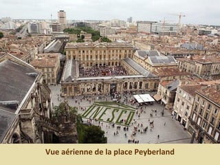 Vue aérienne de la place Peyberland
 