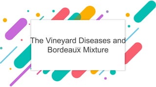 The Vineyard Diseases and
Bordeaux Mixture
 