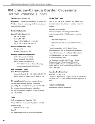 BORDER CROSSING GUIDE FOR COMMERCIAL TRUCK DRIVERS | PDF