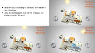 • It also work according to time and movement of
sun direction.
• And it automatically turn on/off or adjust the
temperature of the area.
 
