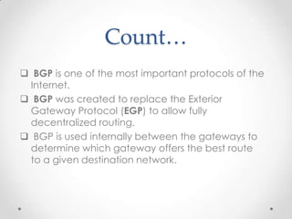 Border Gateway Protocol | PPTX