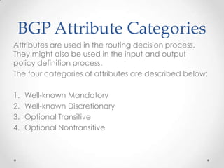 Border Gateway Protocol | PPTX