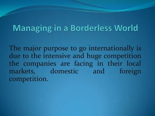 Borderless world | PPTX
