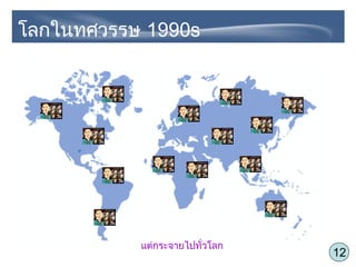 12
โลกในทศวรรษ 1990s
แต่กระจายไปทั่วโลก
 