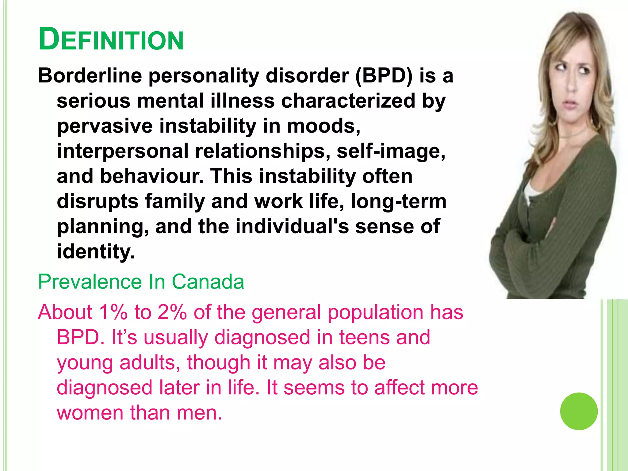 Borderline personality disorder | PPTX