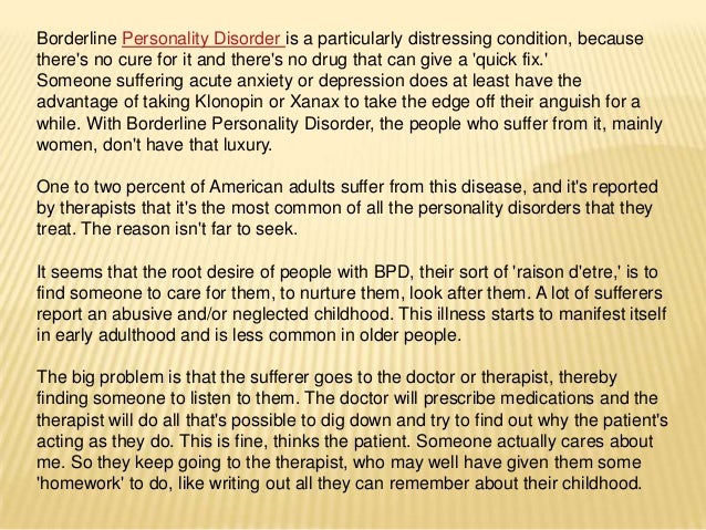 xanax personality disorders