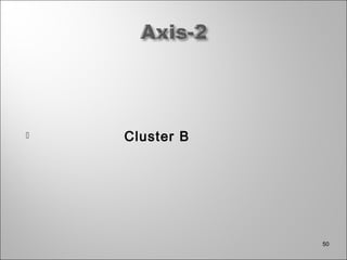  Cluster B
50
 