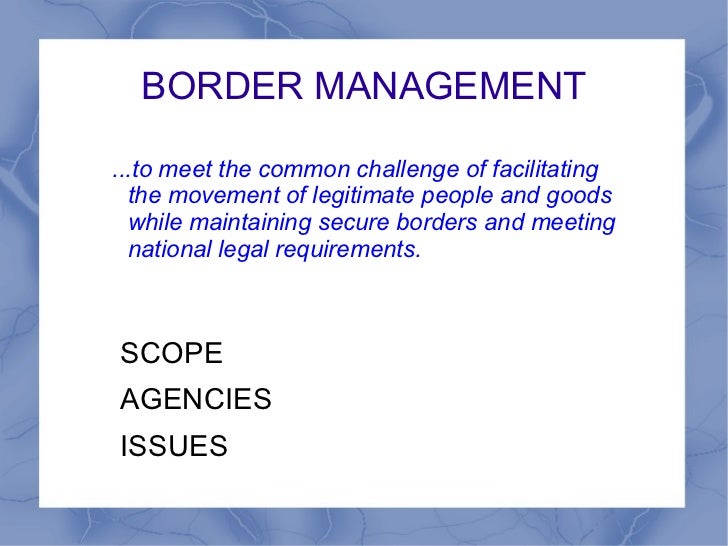 Border management
