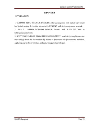 A Border security Using Wireless Integrated Network Sensors (WINS) | PDF