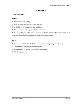 A Border security Using Wireless Integrated Network Sensors (WINS) | PDF