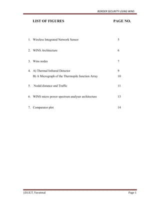 A Border security Using Wireless Integrated Network Sensors (WINS) | PDF