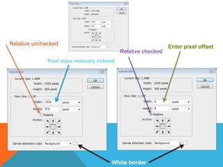 Relative uncheckedEnter pixel offsetRelative checkedPixel sizes manually enteredWhite border