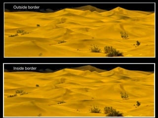 Outside borderInside border