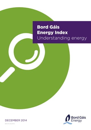 DECEMBER 2014
Bord Gáis
Energy Index
Understanding energy
BGE/EI/UE/0115
 