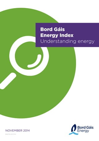 NOVEMBER 2014 
Bord Gáis 
Energy Index 
Understanding energy 
BGE/EI/UE/1214 
 