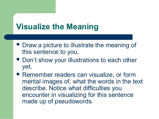 using a nonsense sentence to explain the process of reading