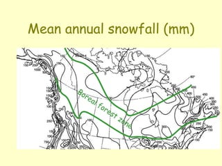 Mean annual snowfall (mm)
 