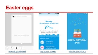 Easter eggs
http://bit.ly/1GbJALThttp://bit.ly/1BZUuwP http://bit.ly/1FalkEz
 