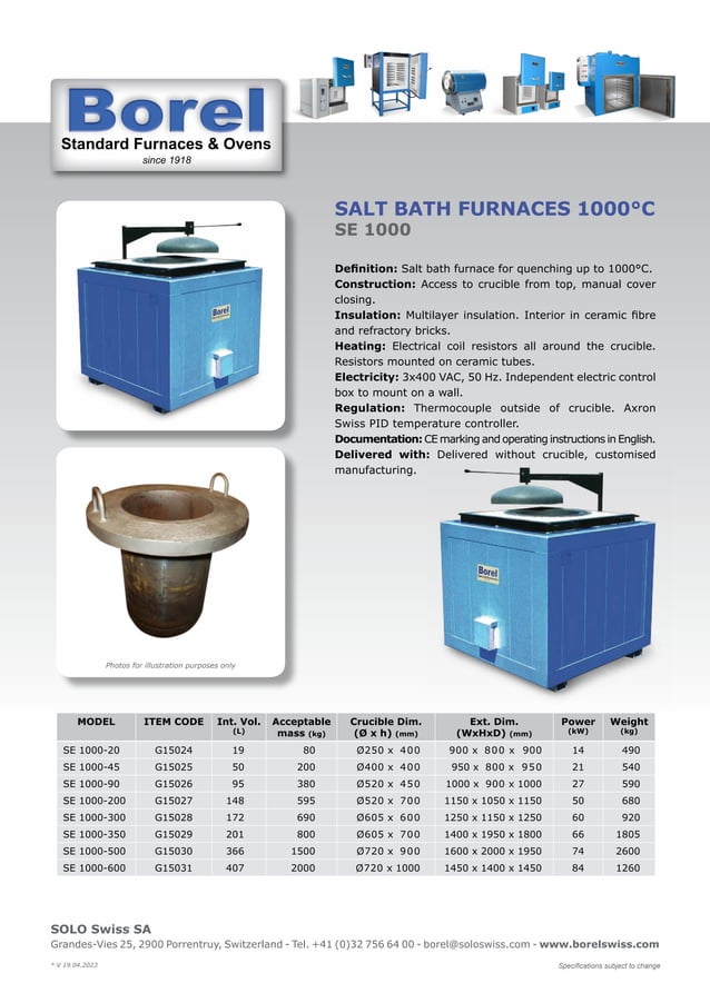 Salt bath furnace 1000°C PDF