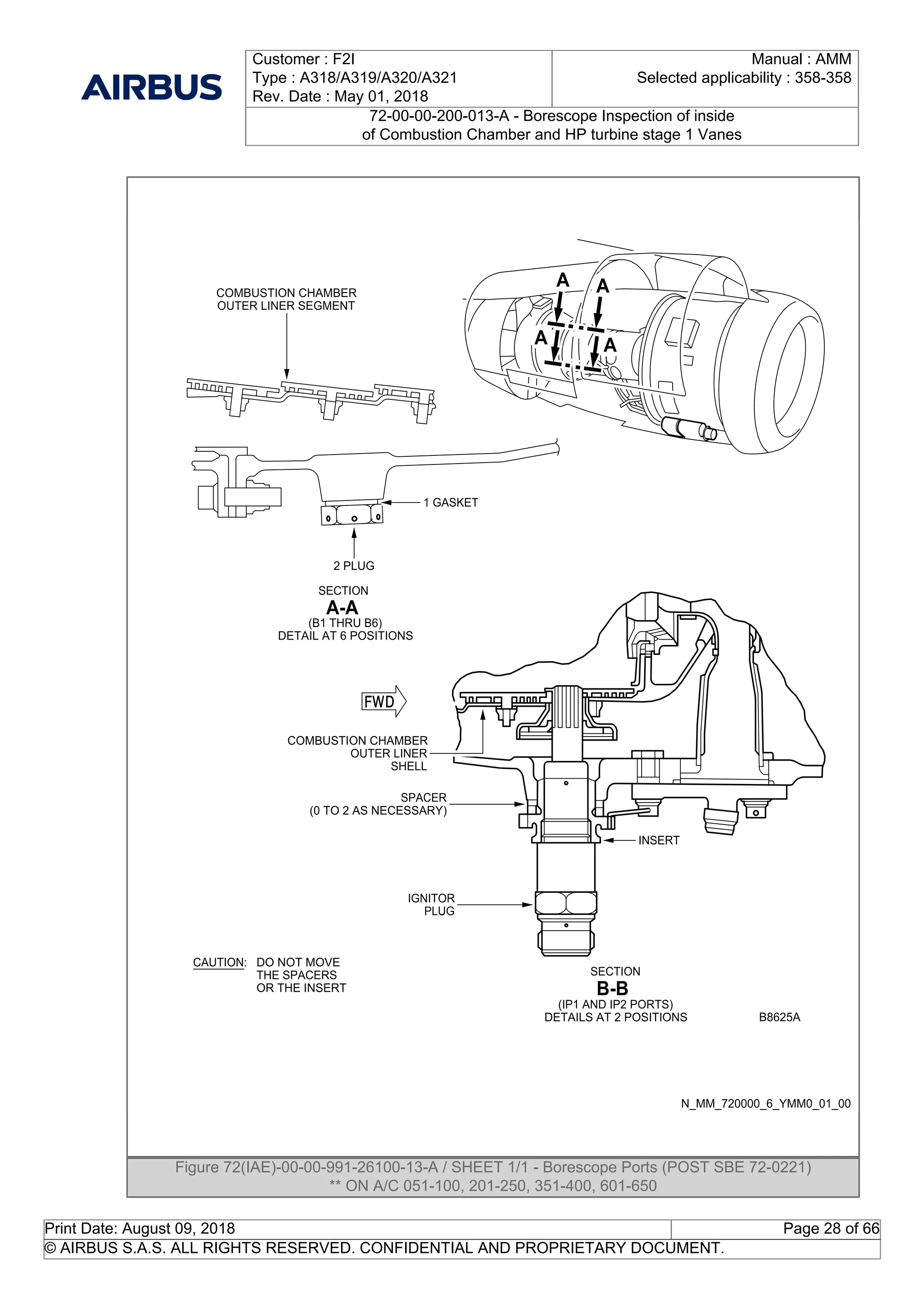 Borescope Inspection of inside of Combustion Chamber and HP turbine ...