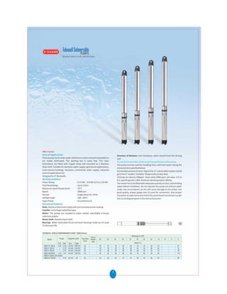 Bore well submersible pump