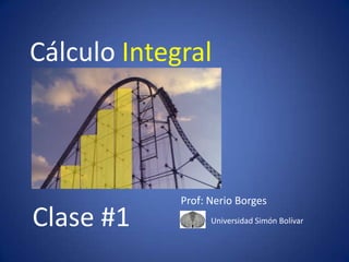 Cálculo Integral

Clase #1

Prof: Nerio Borges
Universidad Simón Bolívar

 