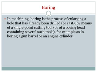 Boring machine | PPTX