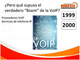 ¿Pero	
  qué	
  supuso	
  el	
  	
  
verdadero	
  “Boom”	
  de	
  la	
  VoIP?	
  
Proveedores	
  VoIP	
  
Servicios	
  de	
  telefonía	
  IP	
  
 