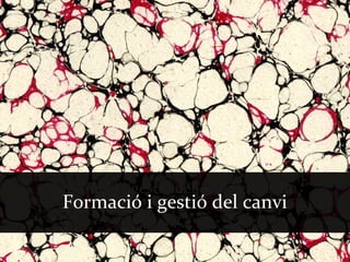 Innovació i gestió del canvi educatiu
 Formació i gestió del canvi
 