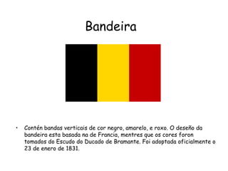 BandeiraContén bandas verticais de cor negro, amarelo, e roxo. O deseño da bandeira esta basada na de Francia, mentres que os cores foron tomados do Escudo do Ducado de Bramante. Foi adoptada oficialmente o 23 de enero de 1831.