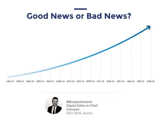 Good News or Bad News?
@Borjaechevarria
Digital Editor-in-Chief
Univision
ISOJ 2016. Austin.
 