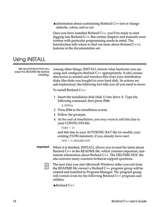 Borland c++ version_3.0_users_guide_1991 | PDF