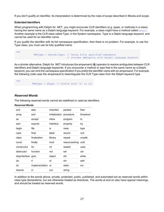 Borland Delphi - Delphi Programming Language Guide | PDF