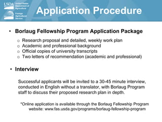 Norman E. Borlaug International Agricultural  Science and Technology  Fellowship Program