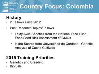 Norman E. Borlaug International Agricultural  Science and Technology  Fellowship Program