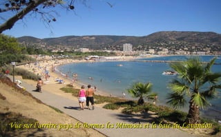 Vue sur l’arrière pays de Bormes les Mimosas et la baie du Lavandou

 
