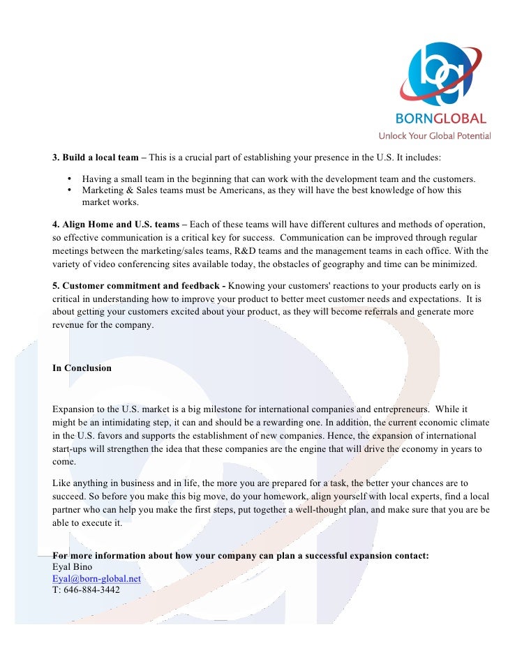 International expansion thesis image