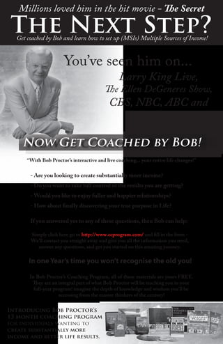 Bob Proctor - Expert in Law of Attraction, Human Potential and the Mind, Best Selling Author