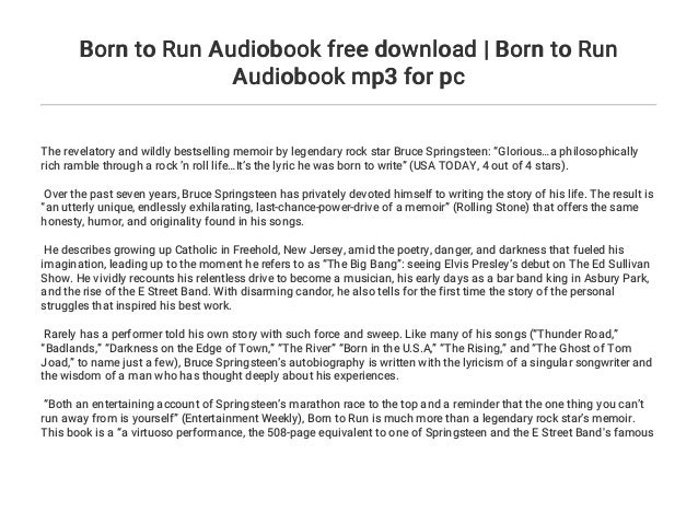 Born To Run Audiobook Free Download Born To Run Audiobook Mp3 For Pc Born To Run Audiobook Free Download Born To Run Audiobook Mp3 For Pc